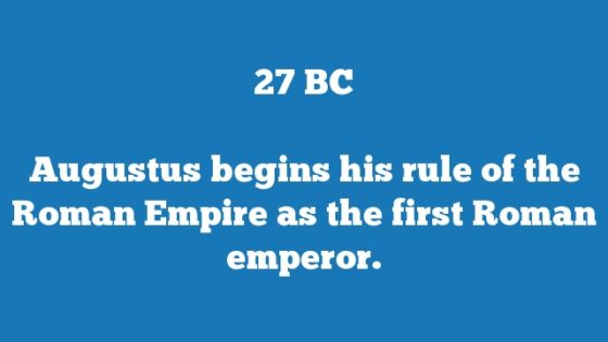 What Happened In 27 BC 